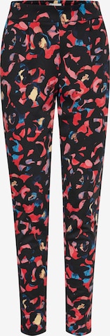 ICHI Slim fit Pants in Red: front