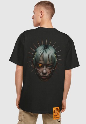 Forgotten Faces - Camiseta 'Spike Girl' en negro: frente