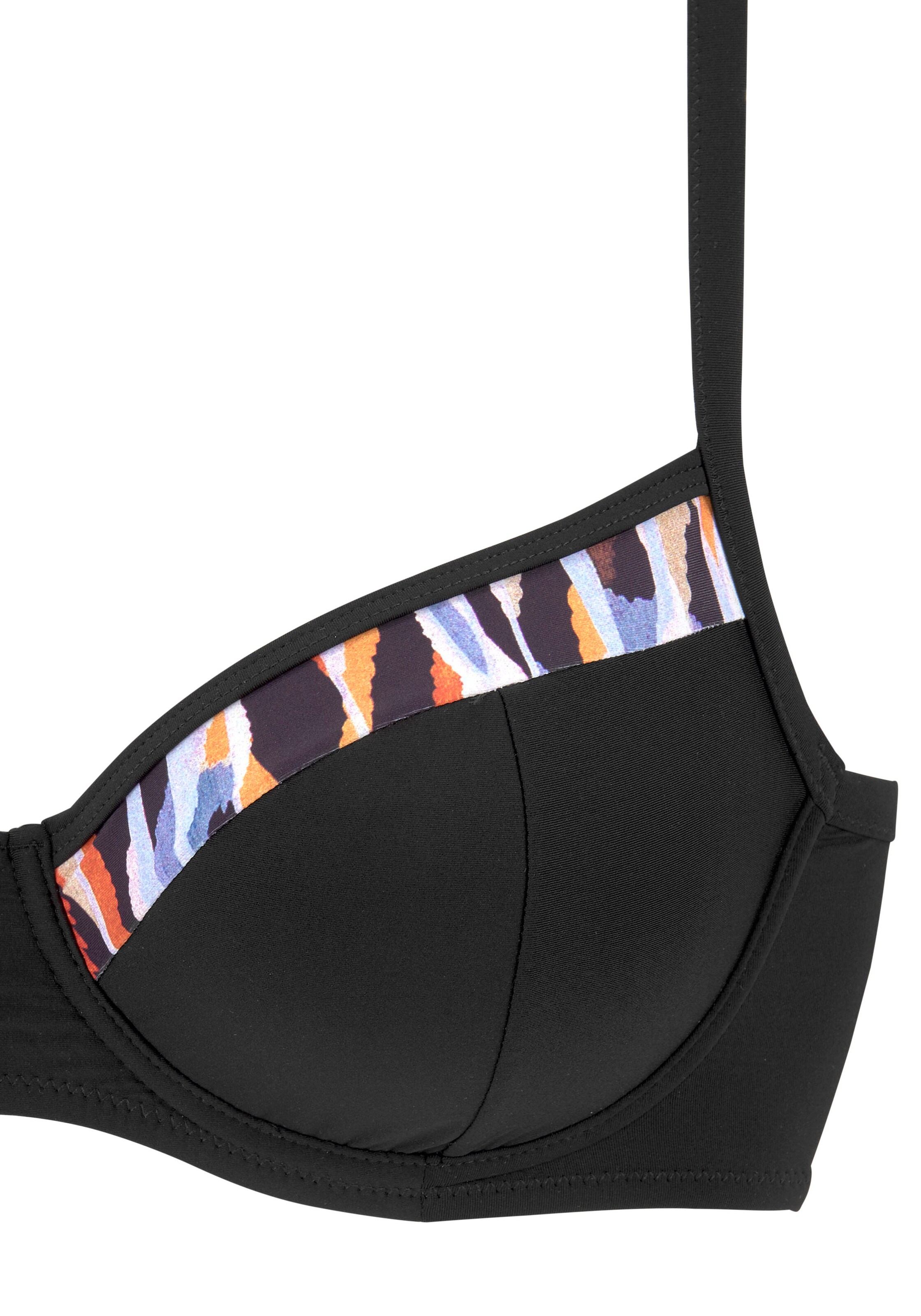 LASCANA Бюстгальтер под футболку Бикини в Черный