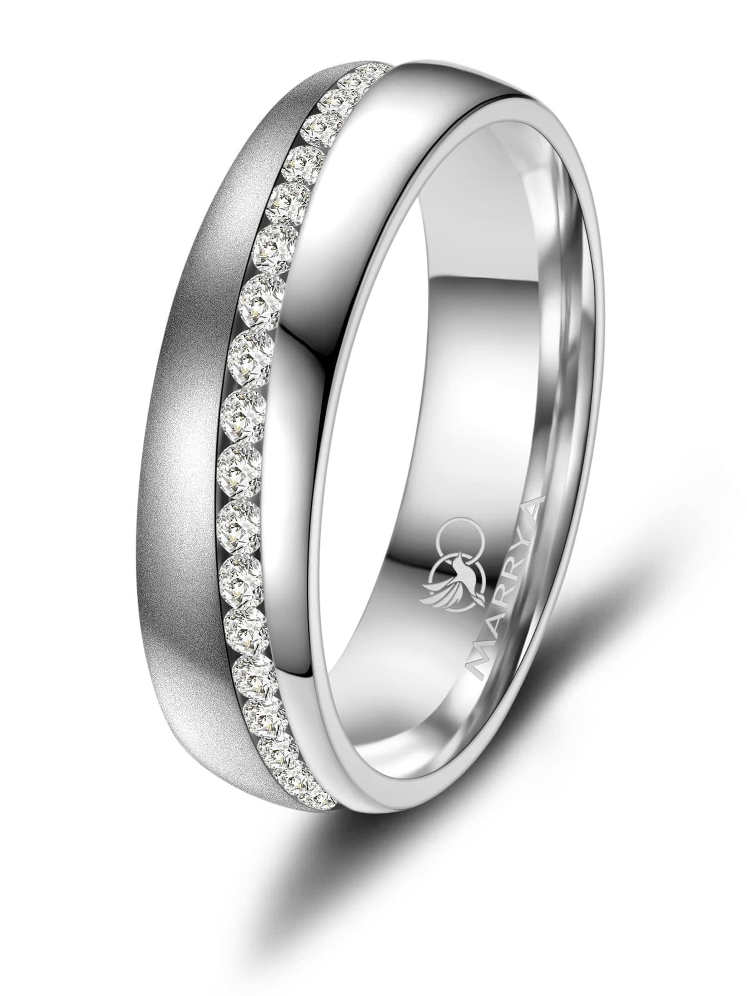 MARRYA Ring 'MARRYA ES-12 Ehering aus Edelstahl - Silberfarben' i silver