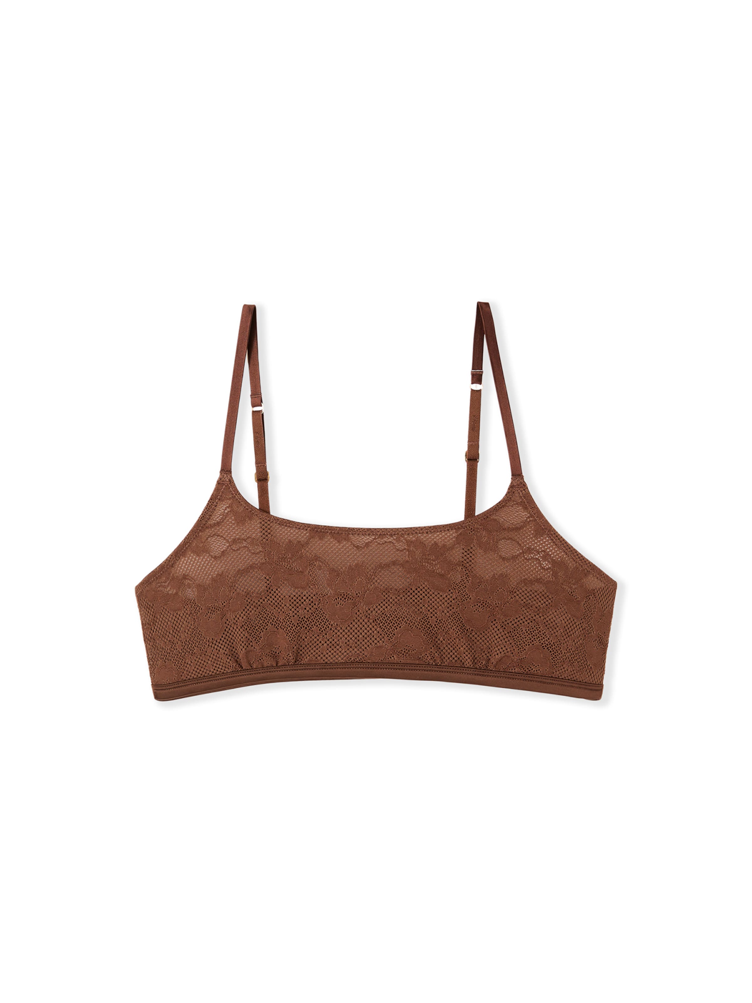 Soutien-gorge 'Pure Dentelle' ETAM en marron : devant