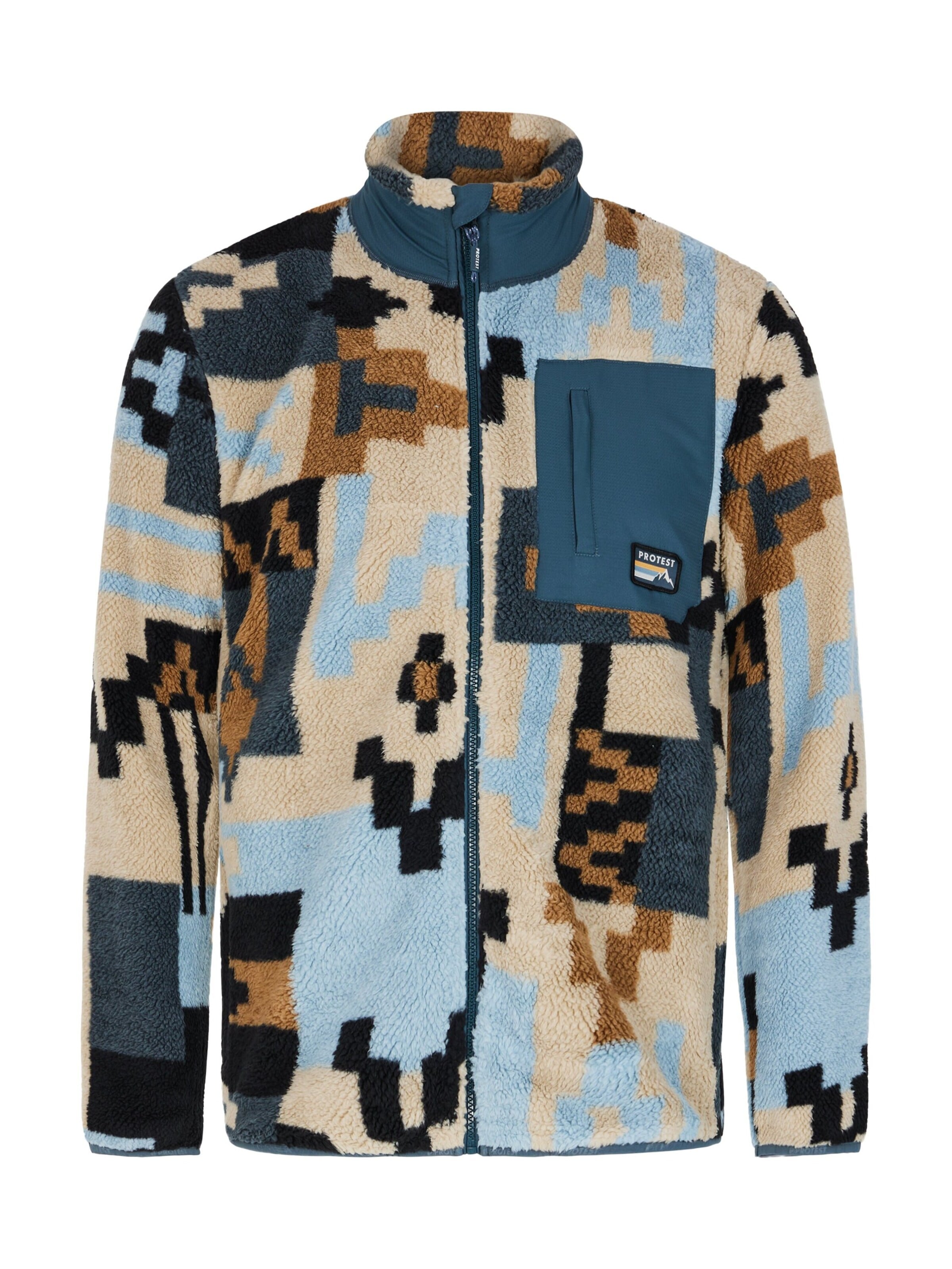 PROTEST Fleecejacke 'PRTKEYSTON'‌‌‌‌‌‌‌‌ in Blau: Vorderseite