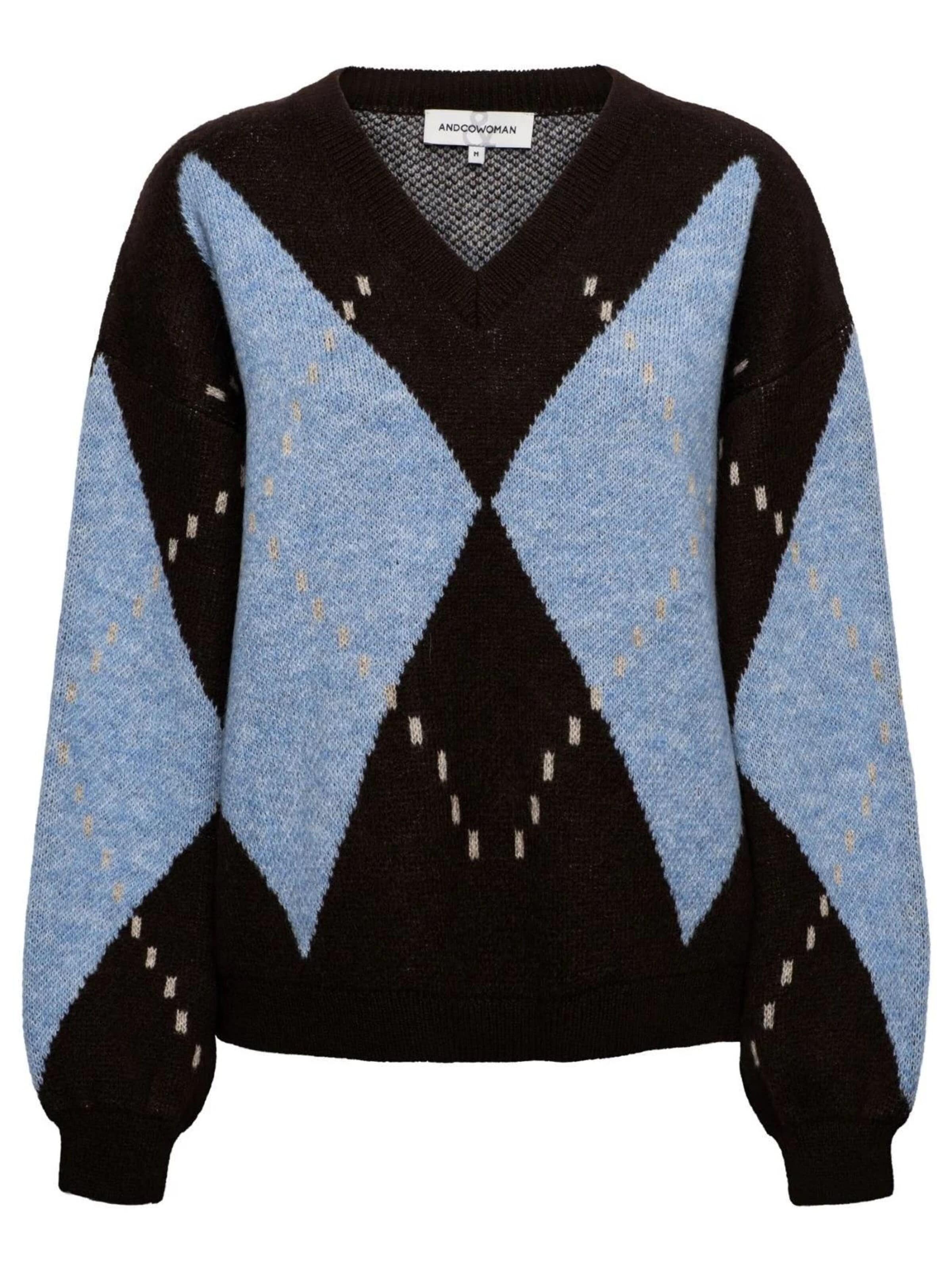 &co woman Knitted top '&Co woman Berber blauw' in Blue: front