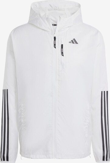 ADIDAS PERFORMANCE Veste de sport 'Own The Run' en noir / blanc, Vue avec produit