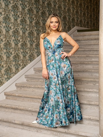 GRAZIA STORE Společenské šaty 'Zelma' – modrá