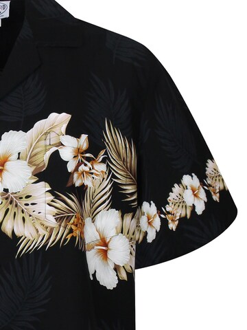 Pacific Legend Regular Fit Hemd 'Blumen'‌‌‌‌‌‌‌ in Schwarz