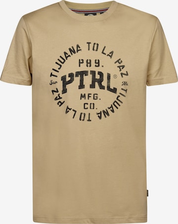 T-Shirt Petrol Industries en marron : devant