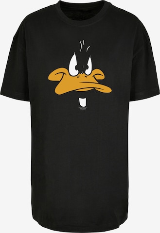 F4NT4STIC Oversized Shirt 'Looney Tunes Daffy Duck Big Face ' in Black: front