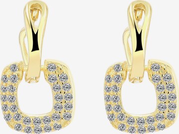 Akzent Ohrringe 'Raina, 925 Sterlingsilber, langlebig' in Gold: Vorderseite