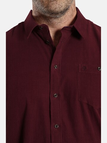 Charles Colby Comfort fit Overhemd ' Duke Nilson ' in Rood