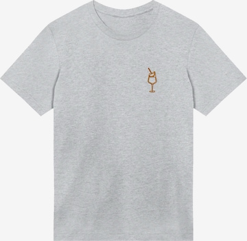 T-Shirt 'Orange Spritz' F4NT4STIC en gris : devant