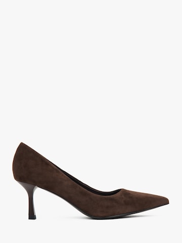 Estro - Zapatos con plataforma '9289' en marrón: frente