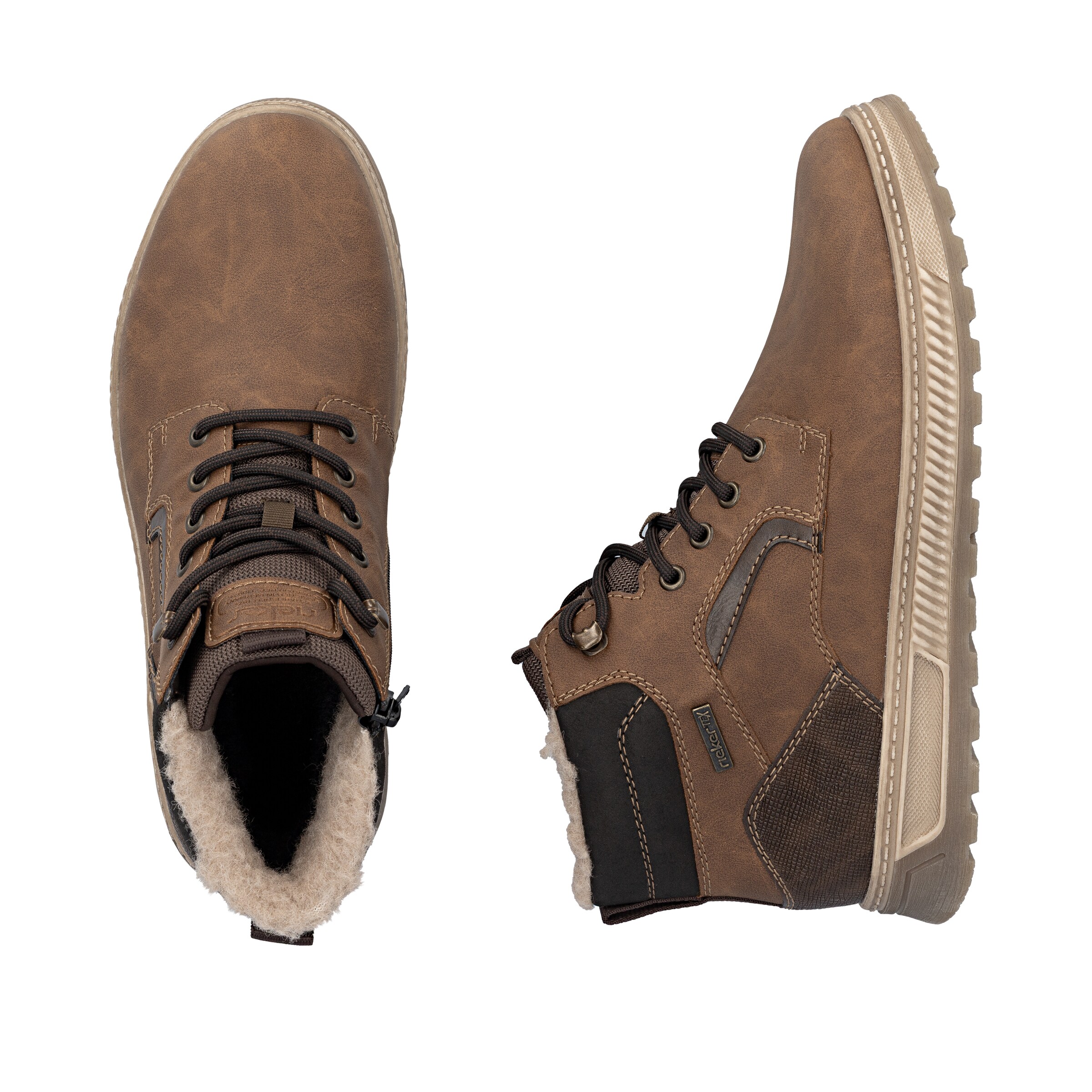 Bottines à lacets Rieker en marron