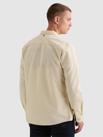 PME Legend Regular fit Overhemd 'Shirt in 100% cotton with chest pockets and badge' in Beige