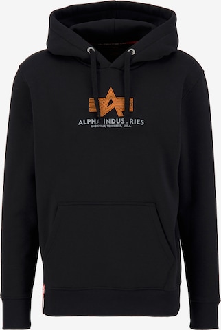 ALPHA INDUSTRIES Μπλούζα φούτερ σε μαύρο: μπροστά