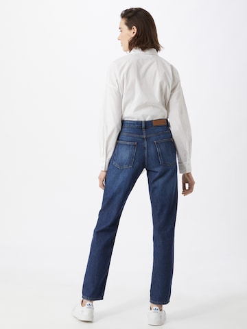 Yellow Blue Denim Regular Jeans 'Marry' in Blau