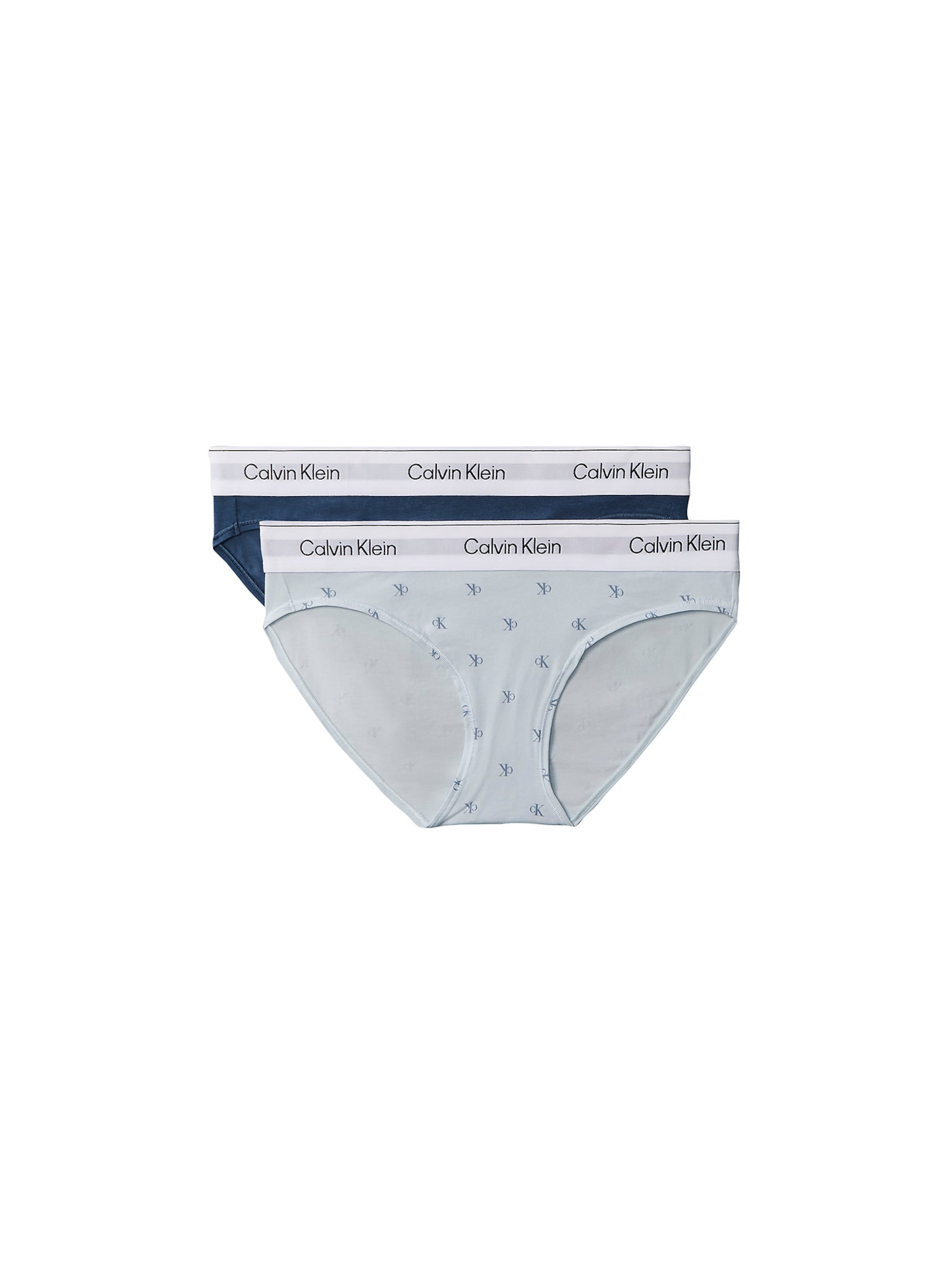 Slip Calvin Klein en bleu : devant