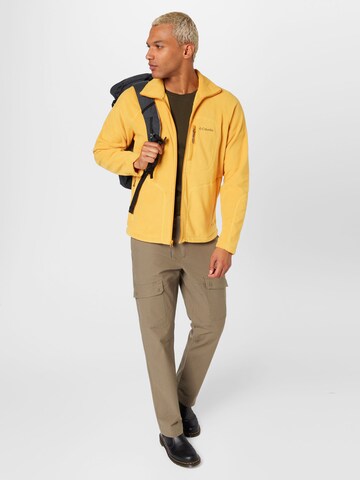 COLUMBIA Athletic Fleece Jacket 'FAST TREK II' in Yellow