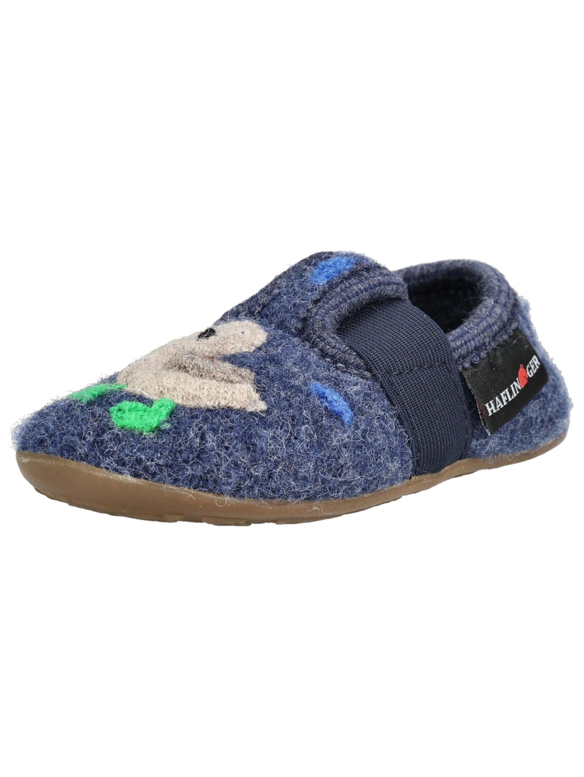 HAFLINGER Hausschuh in Blau: Vorderseite