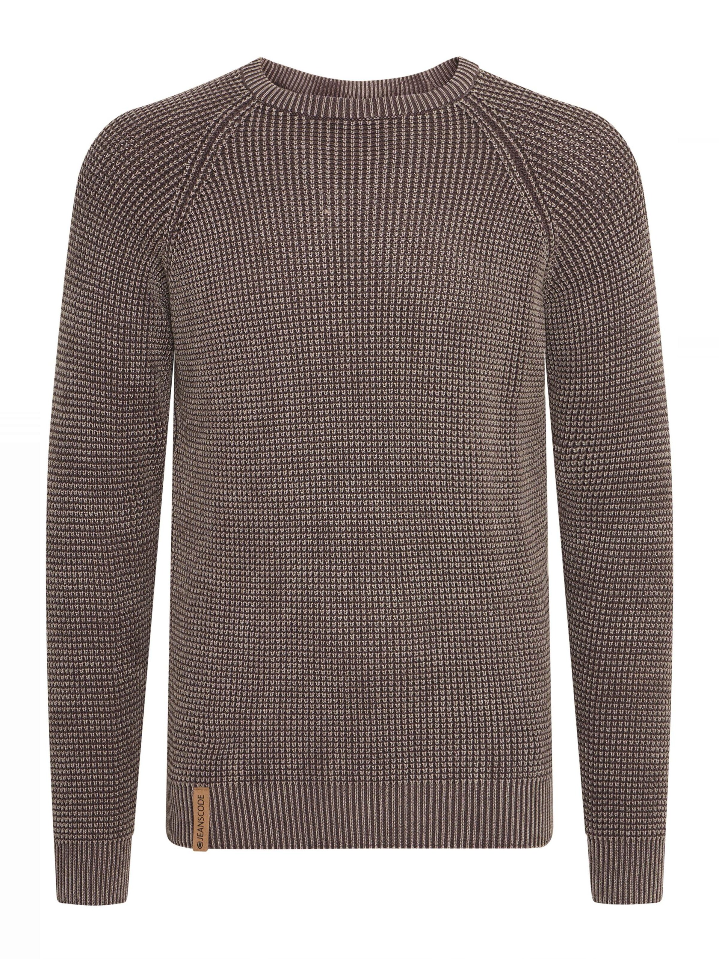 INDICODE JEANS Trui 'Rockford' in Bruin: voorkant