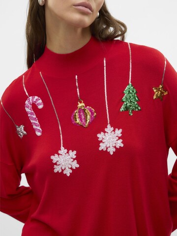 Pull-over 'NEW QUEEN GUARD ' VERO MODA en rouge