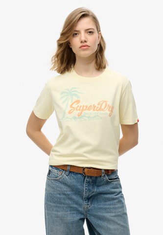 T-shirt 'Lo-Fi' Superdry en jaune : devant