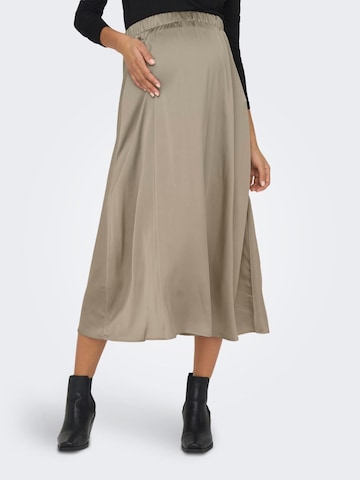 Only Maternity Rok in Beige: voorkant