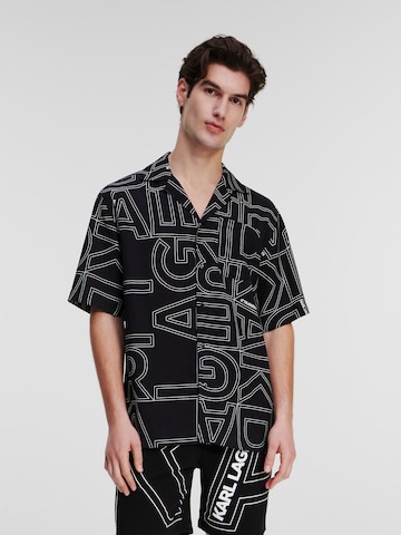 Karl Lagerfeld Comfort Fit Skjorte i sort: forside