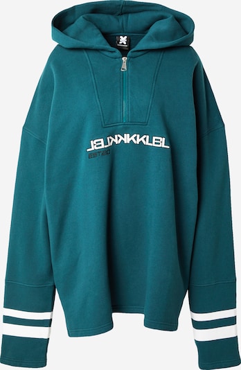 Karo Kauer Sweatshirt in petrol / weiß, Produktansicht