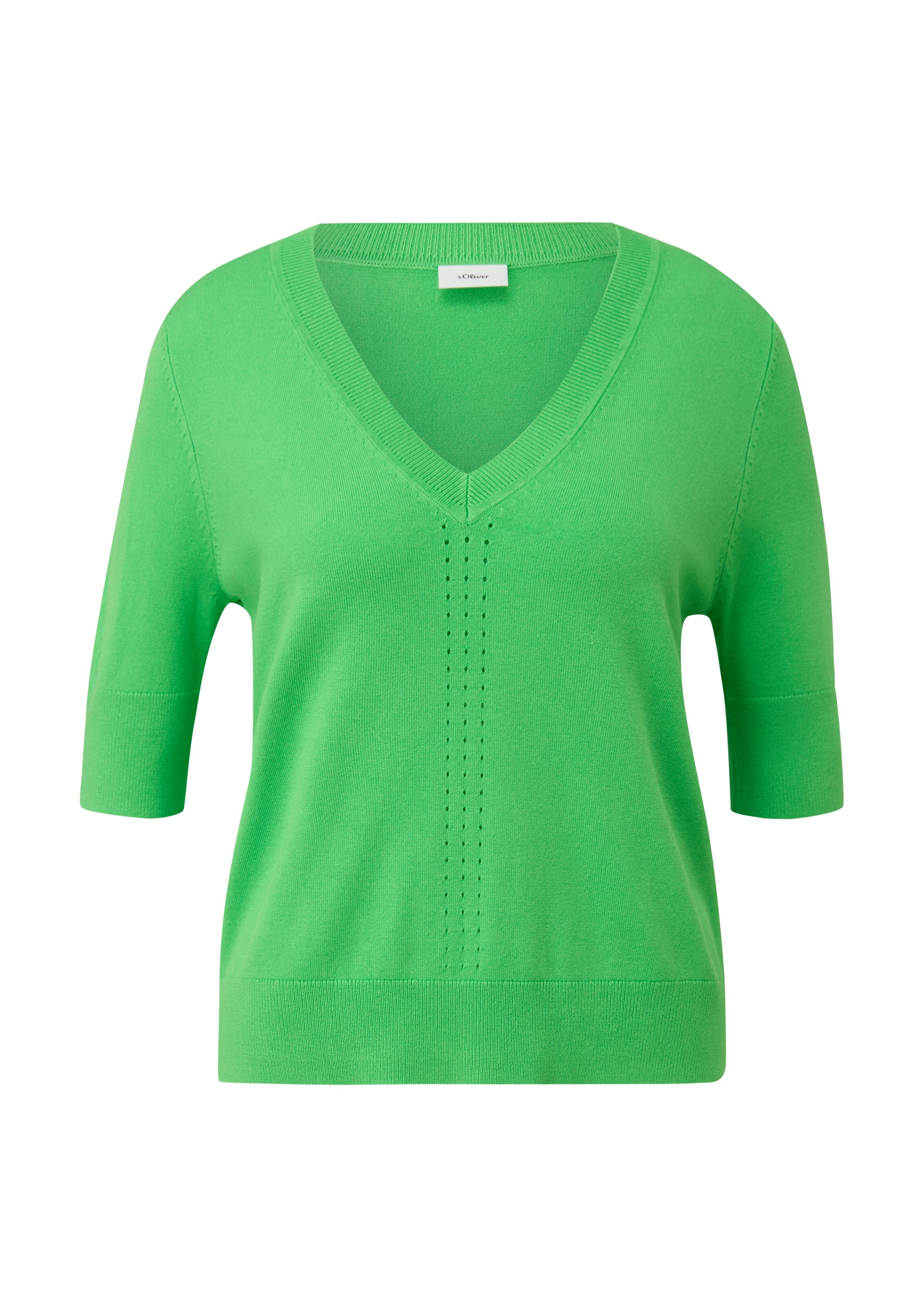 s.Oliver BLACK LABEL Trui in Groen: voorkant