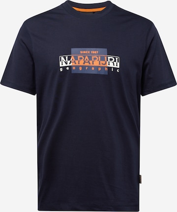 T-Shirt 'SMALLWOOD' NAPAPIJRI en bleu : devant