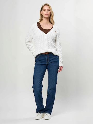 Geacă tricotată ' UW V-neck ' de la U.S. POLO ASSN. pe alb