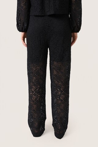 Wide Leg Pantalon 'Henni Eureka' SOAKED IN LUXURY en noir