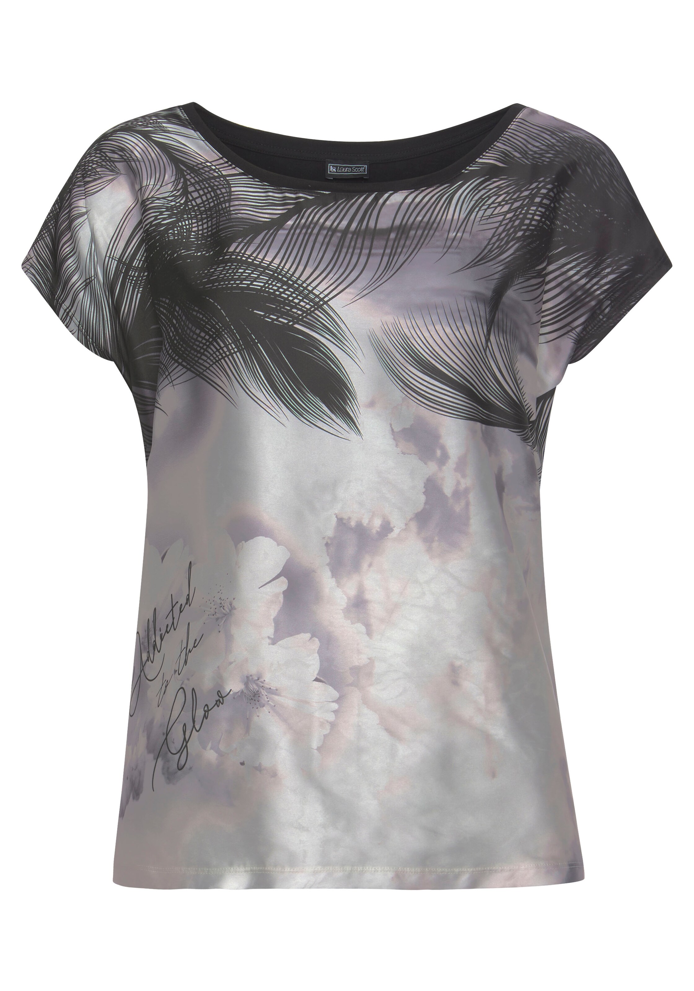 LAURA SCOTT Bluse 'Feder' in Grau: Vorderseite