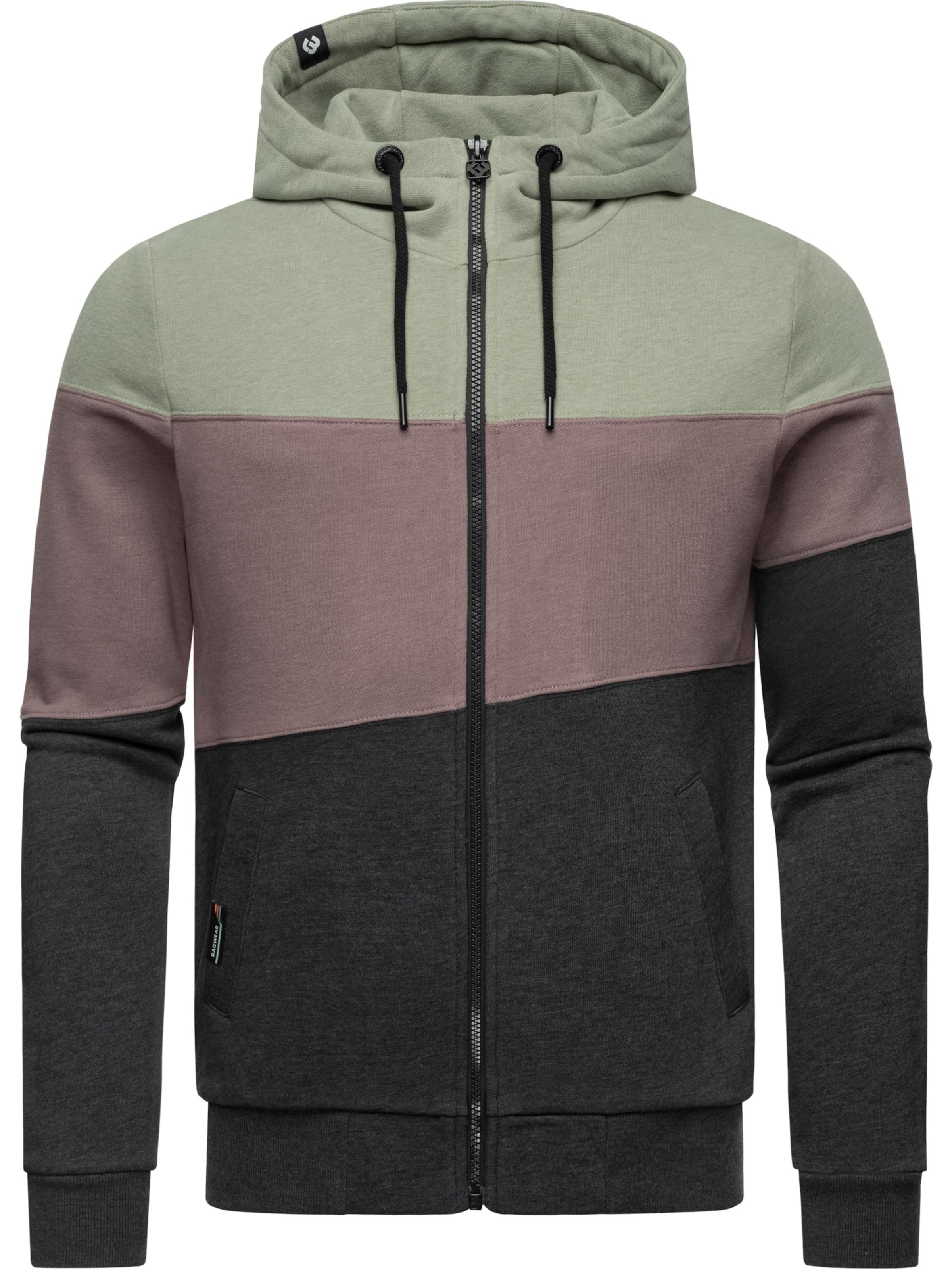 Ragwear Sweatjacke 'Trien' in Grün: Vorderseite