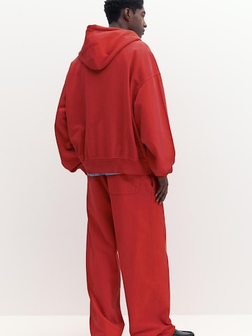 Pull&Bear Baggy Kalhoty 'VARSITY STWD' – červená