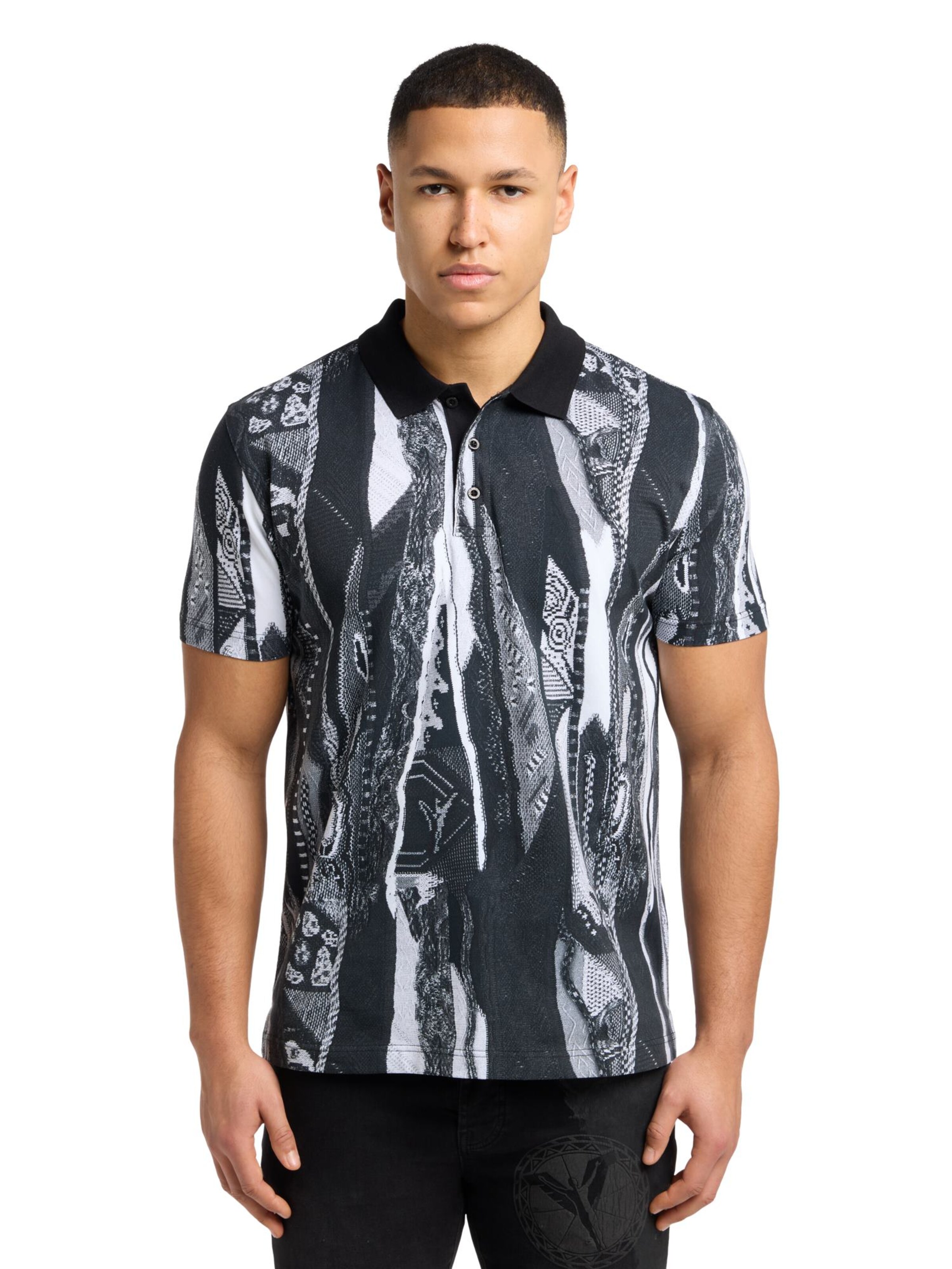 T-Shirt 'Egg' Carlo Colucci en noir : devant