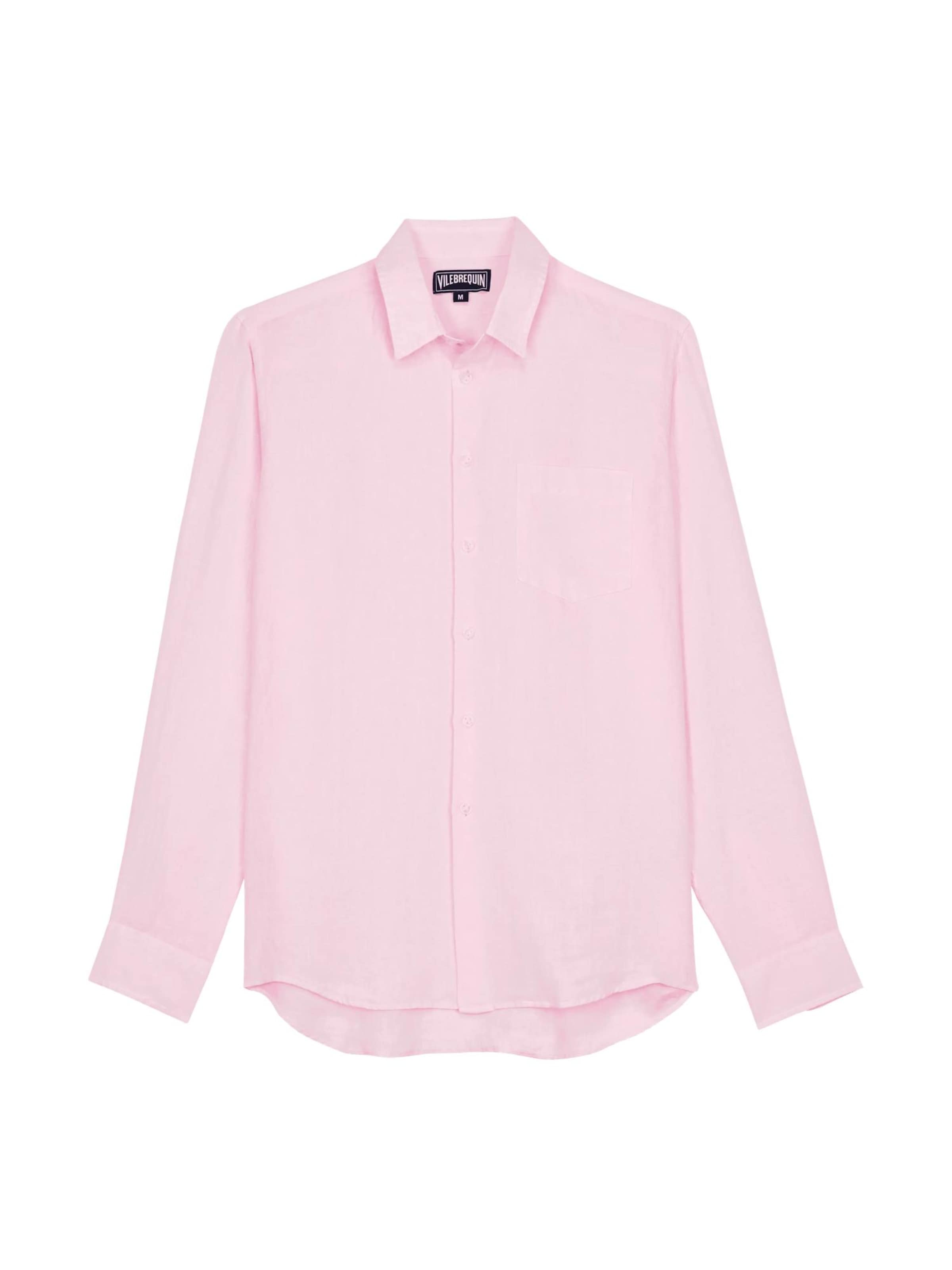 Coupe regular Chemise Vilebrequin en rose : devant