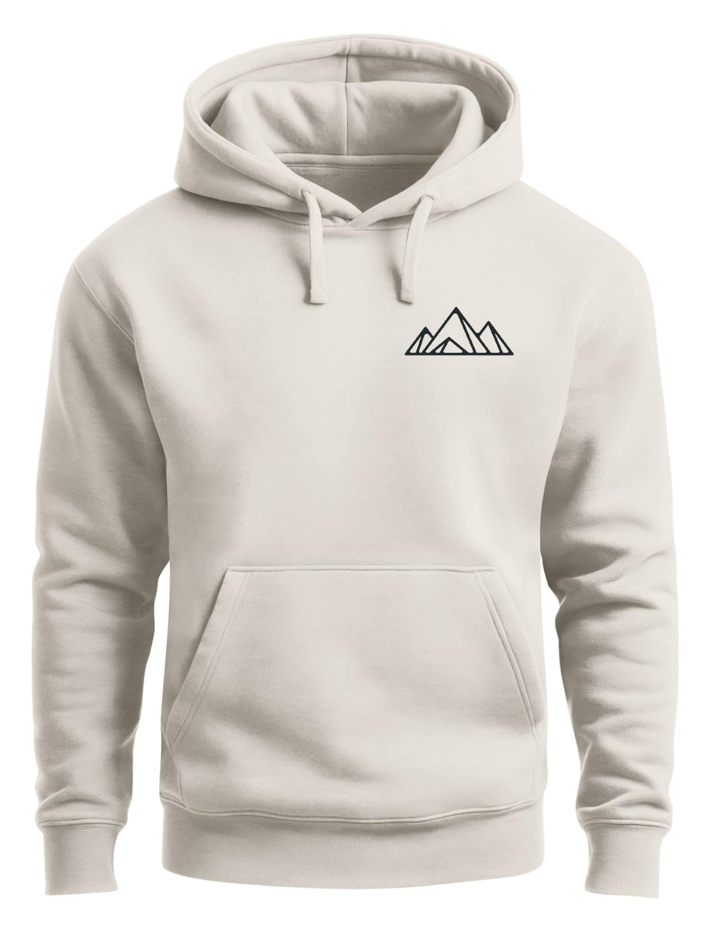 Neverless Sweatshirt 'Berg Polygon' in Beige: front