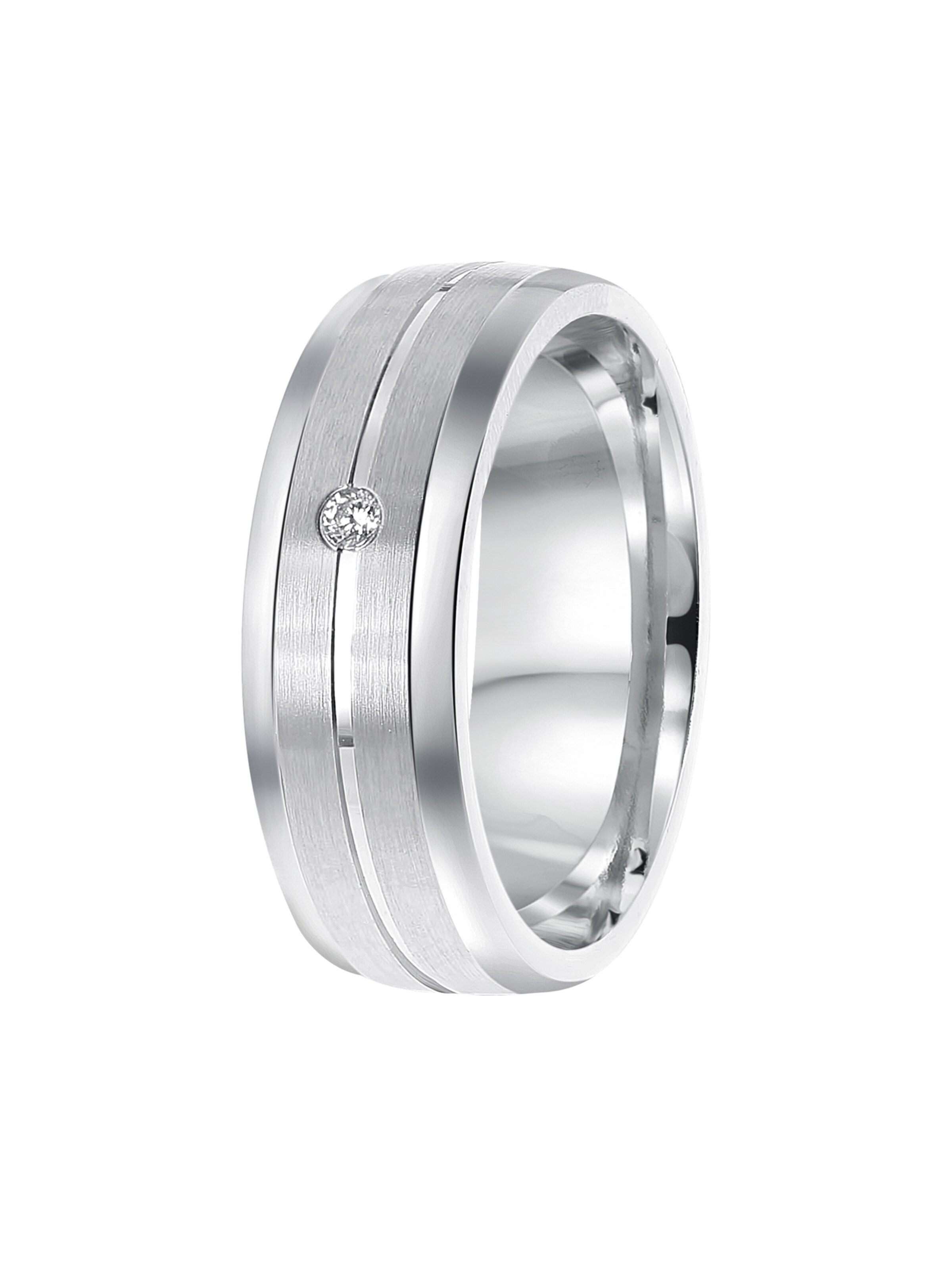 Lucardi Ring in Silver: front