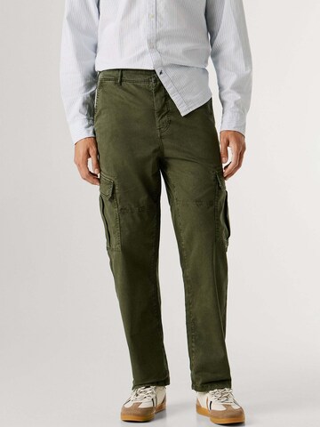Pepe Jeans Regular Cargobroek in Groen: voorkant