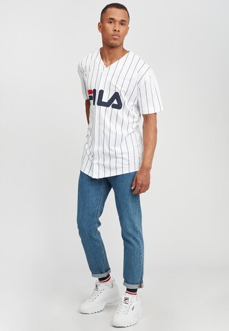 FILA Regular fit Button Up Shirt 'Dawn Baseball' in White