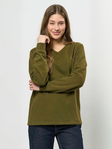 U.S. POLO ASSN. Sweter ' UWMacy ' w kolorze zielony: przód