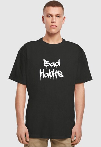 Merchcode Shirt 'Bad Habits' in Black: front