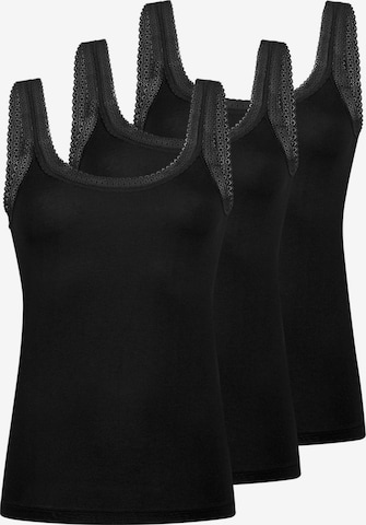 Mey Undershirt 'Modal Lace' in Black: front