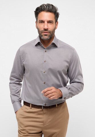 ETERNA Regular fit Business Shirt in Brown: front