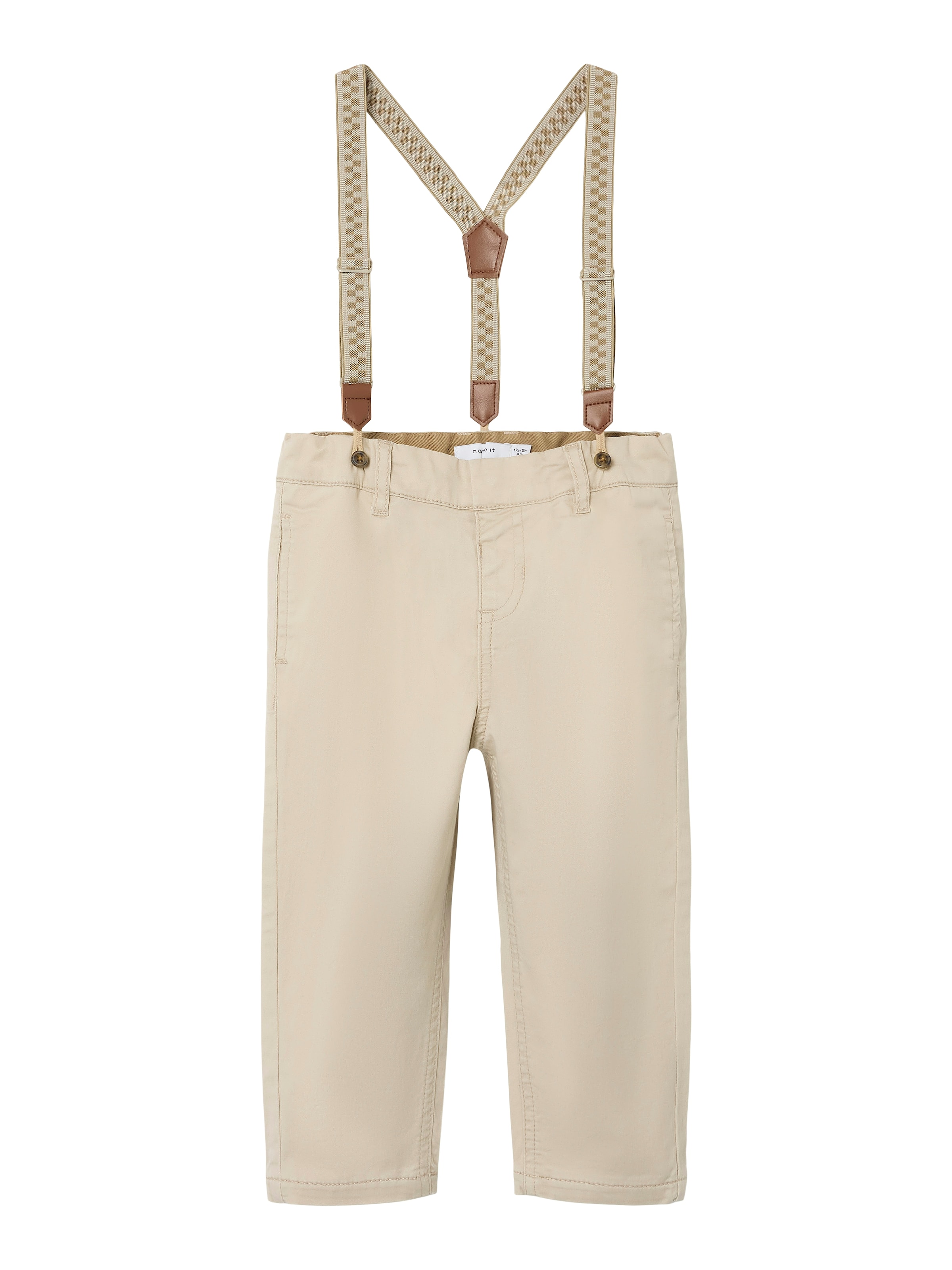 NAME IT tavaline Traksipüksid 'NMMBEN', värv beež: eest vaates