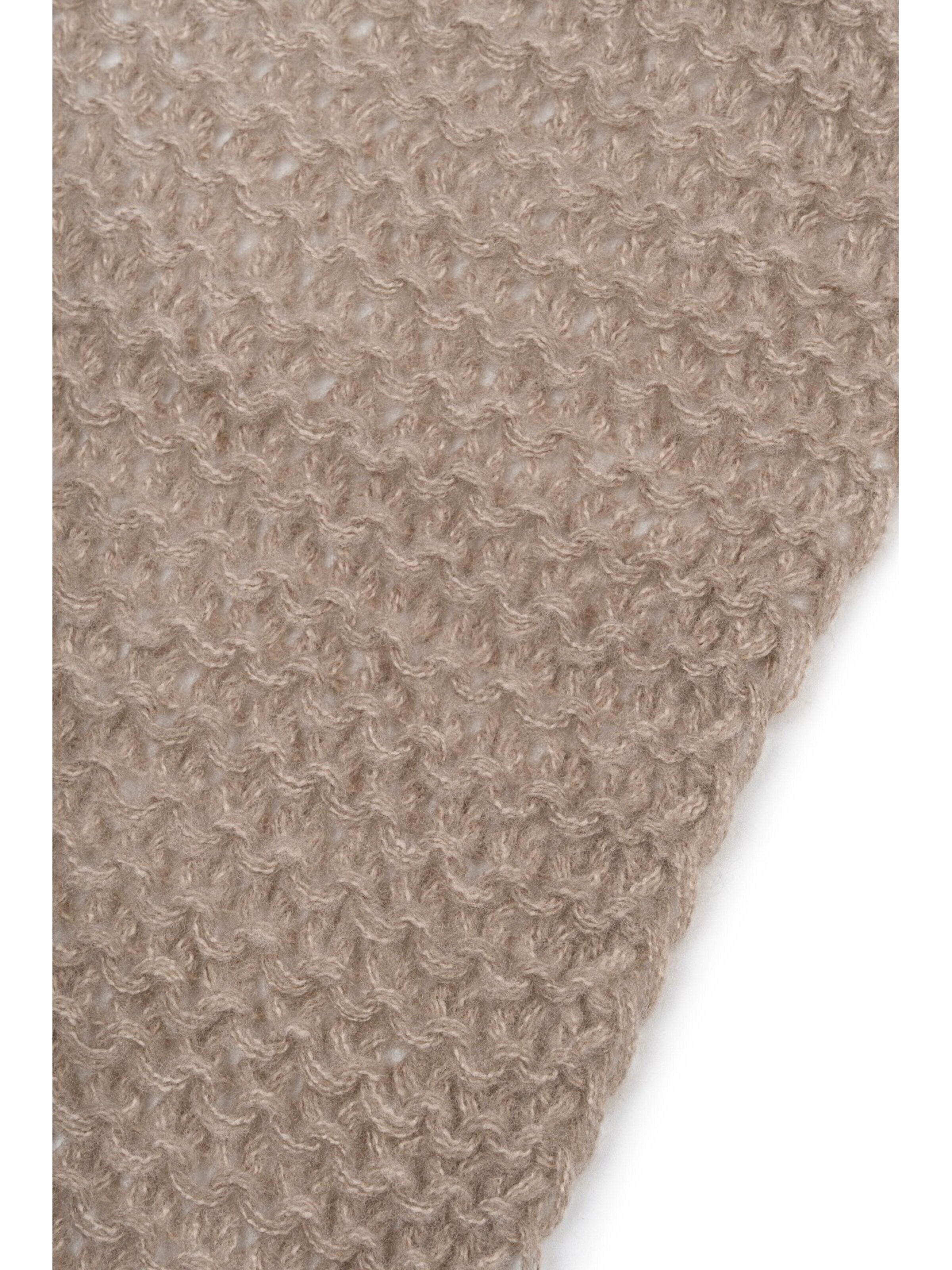styleBREAKER Schal 'Langer Strick Schal mit Wellen Strickmuster'‌‌ in Grau