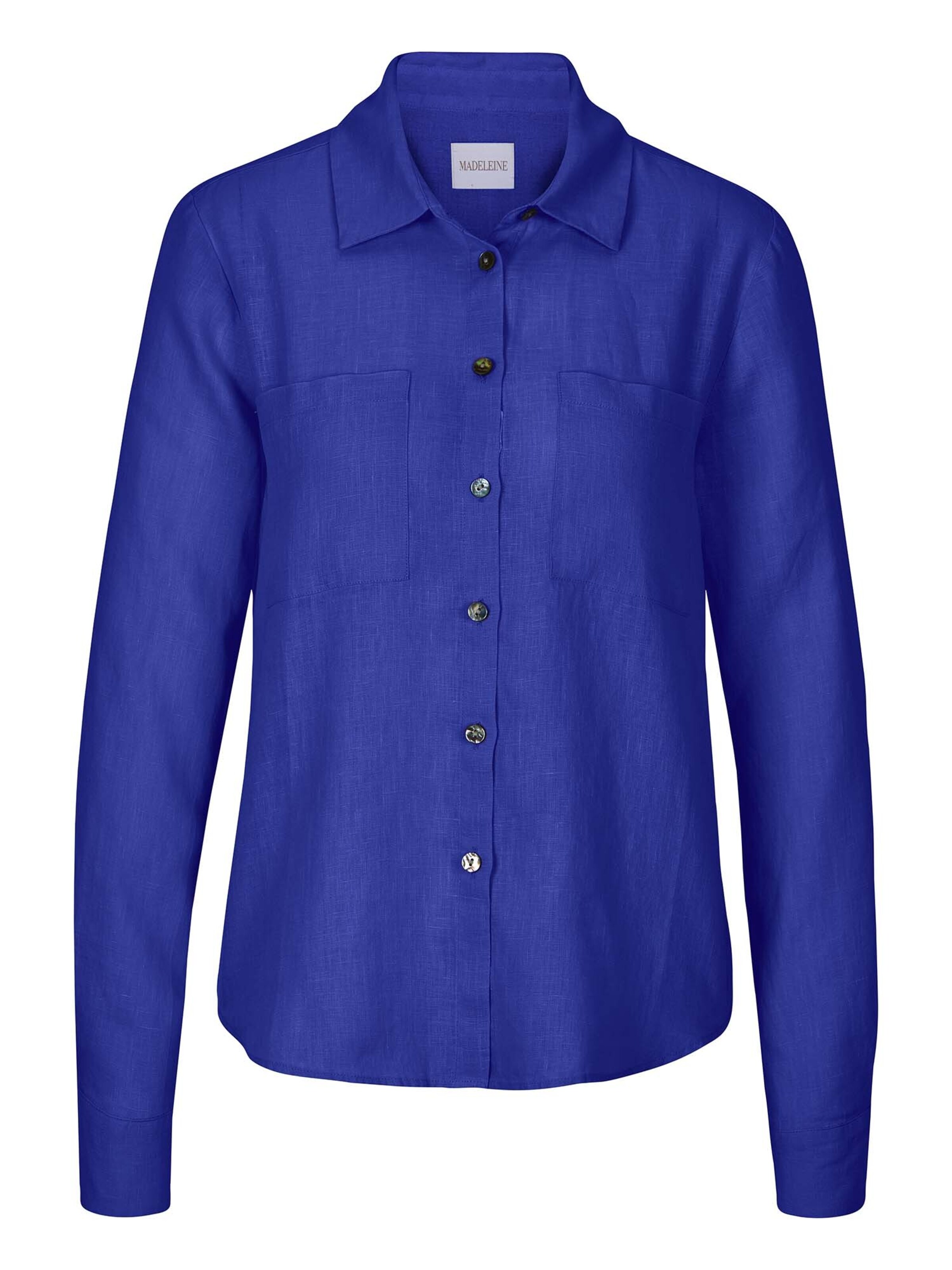 MADELEINE Blouse in Blauw: voorkant