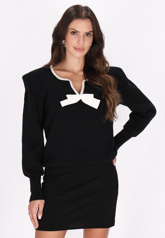faina Pullover in Schwarz: Vorderseite